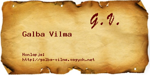 Galba Vilma névjegykártya